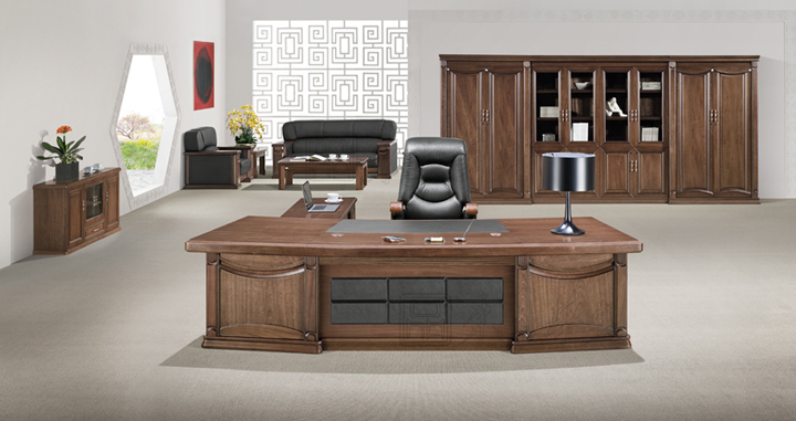 Office Desk|Complete Set Office Furniture|Office Furniture|High-grade Executive Desk|实木大班台|实木大班桌|大班台|大班桌|总裁台|总经理台